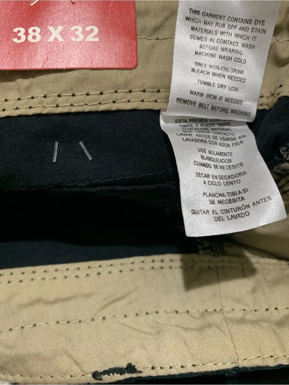 UNIONBAY Men's Survivor Relaxed Fit Cargo Black Pants Size 38x32 NWT Utility